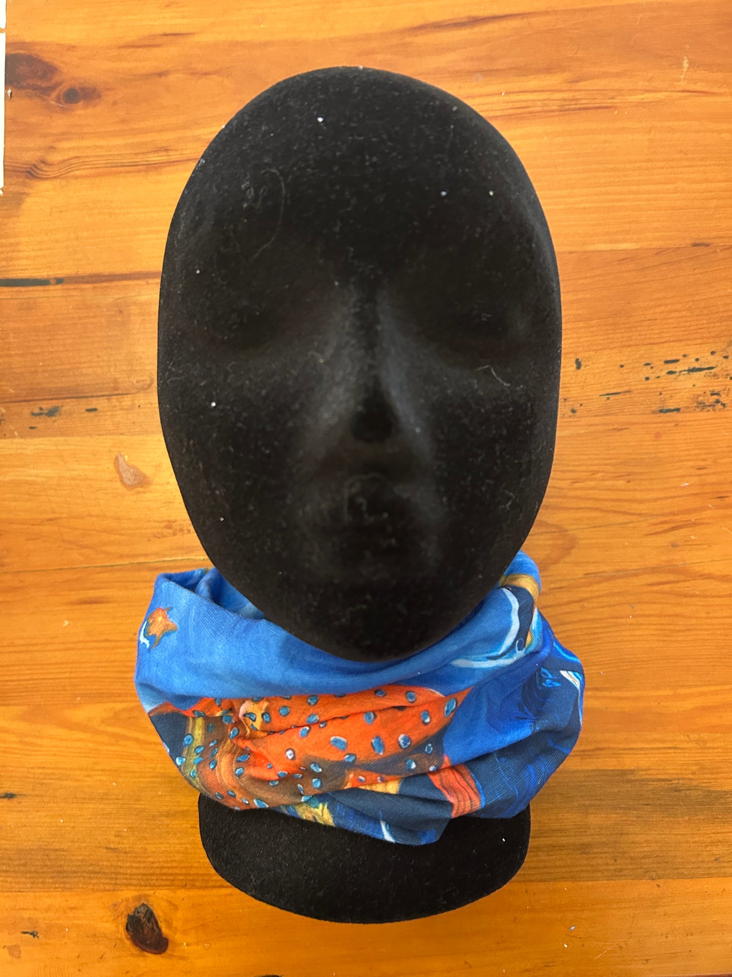 Deep blue Coral trout  Multipurpose Headscarf / Tube