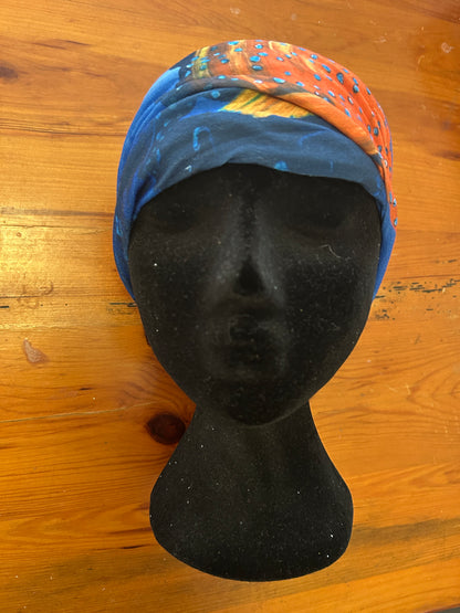 Deep blue Coral trout  Multipurpose Headscarf / Tube