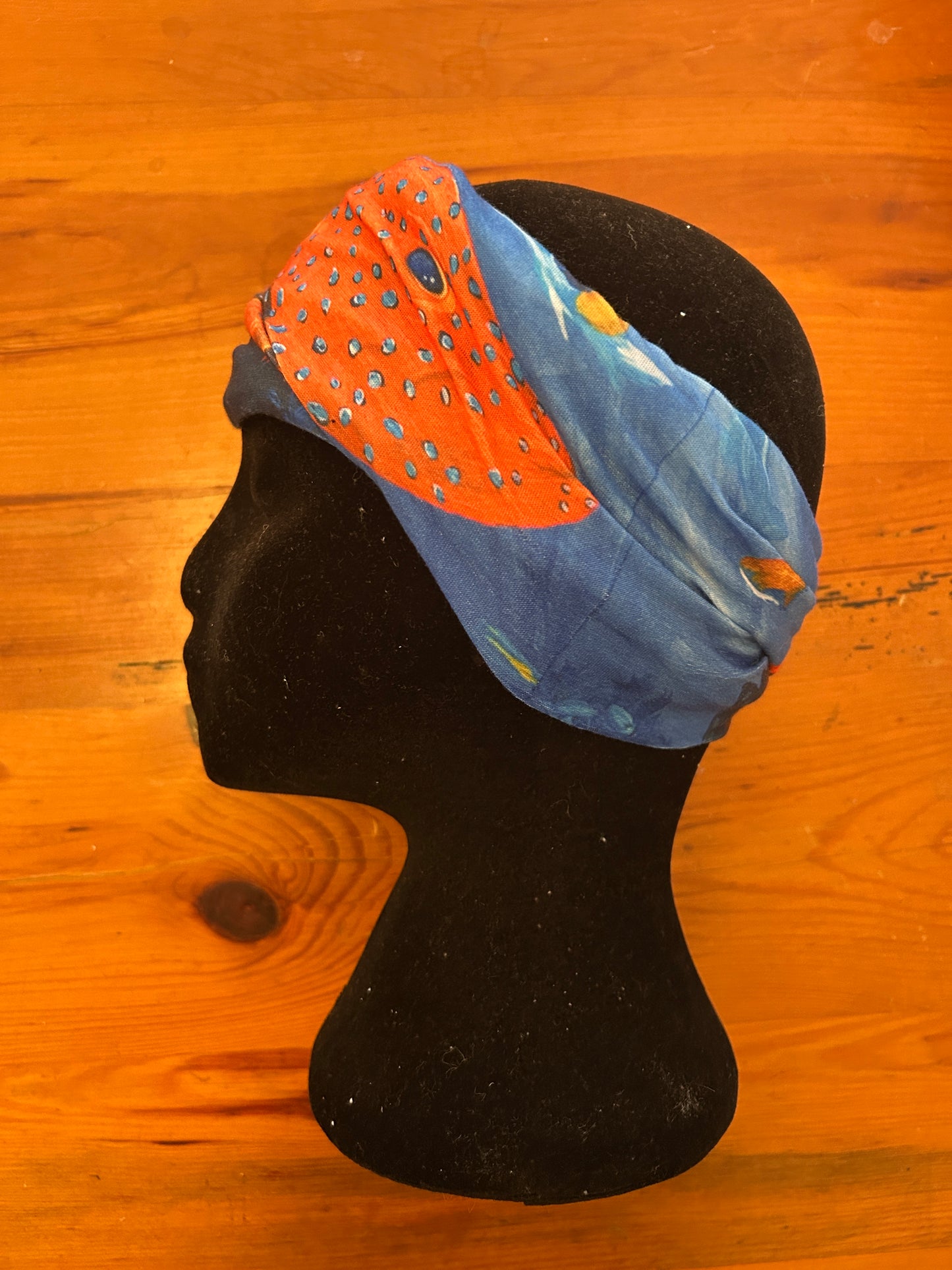 Deep blue Coral trout  Multipurpose Headscarf / Tube